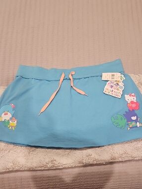 Hello Kitty Blue Skirt with Pink and Purple Graphics
